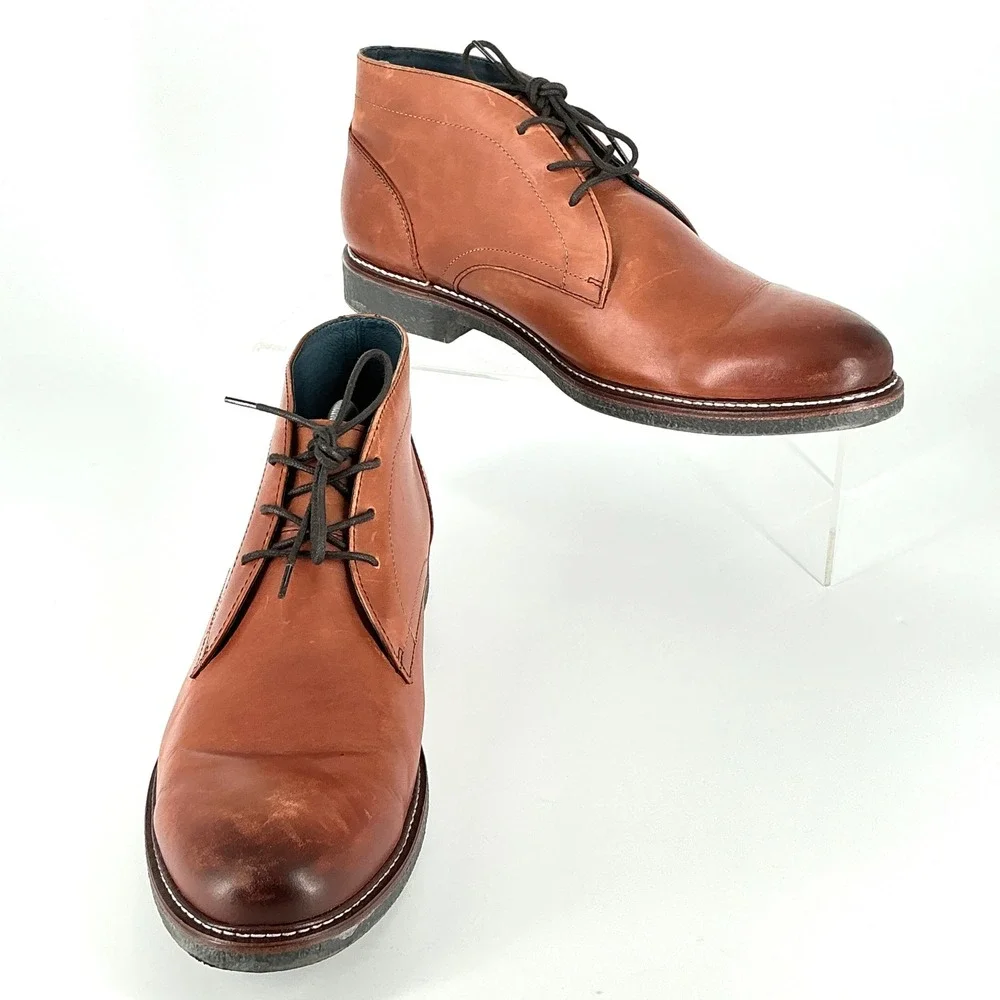 Blake McKay Alder Mens Tan‎ Brown Leather Chukka Desert Boots Size 12 Lace Up